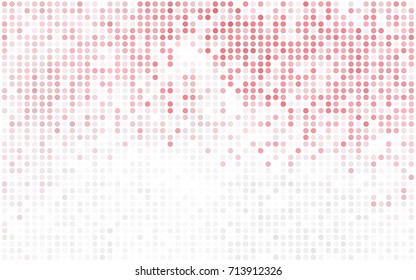 Light Pink vector illustration which consist of circles. Dotted gradient design for your business. Creative geometric background in halftone style with colored spots.