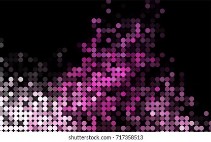 Light Pink vector illustration which consist of circles. Dotted gradient design for your business. Creative geometric background in halftone style with colored spots.