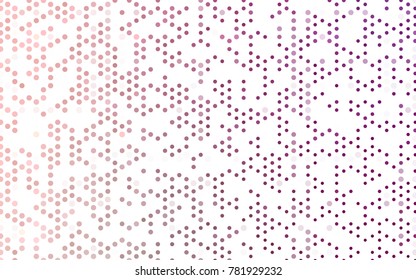 Light Pink vector illustration which consist of circles. Dotted gradient design for your business. Creative geometric background in halftone style with colored spots.