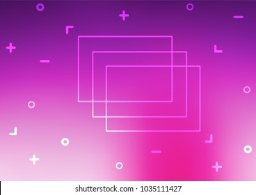 Light Pink vector indian curved texture. Colorful abstract illustration with lines in Asian style. The template can be used as a background for cell phones.
