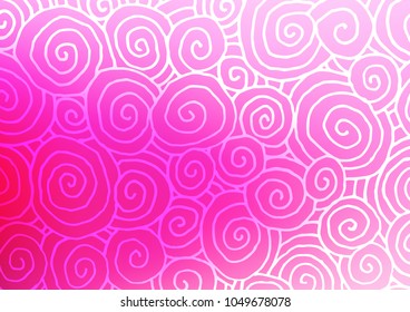 Light Pink vector indian curved texture. A completely new color illustration in doodle style. The doodle design can be used for your web site.