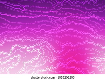 Light Pink vector indian curved pattern. A completely new color illustration in doodle style. A new texture for your design.