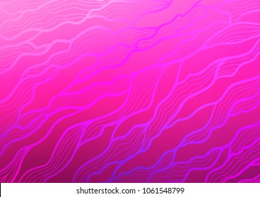 Light Pink vector indian curved background. Ethnic elegant natural pattern with gradient. The pattern can be used for wallpapers and coloring books.