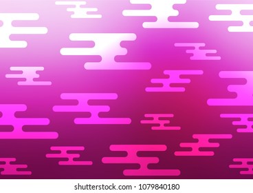 Light Pink vector indian curved texture. A vague abstract illustration with doodles in Indian style. The best blurred design for your business.