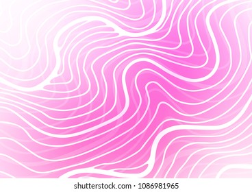 Light Pink vector indian curved pattern. Colorful abstract illustration with lines in Asian style. The template can be used as a background for cell phones.