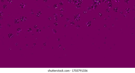 Light Pink vector layout with beautiful snowflakes. Gradient colorful illustration with snow elements in xmas style. Poster, banner  for New year design.