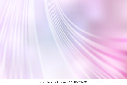 Light Pink vector layout with bent lines. Colorful abstract illustration with gradient lines. Abstract style for your business design.