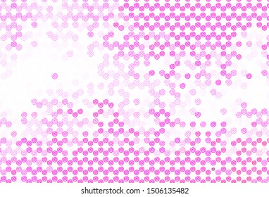 Light Pink vector layout with bent lines. Glitter abstract illustration with wry lines. Elegant pattern for a brand book.