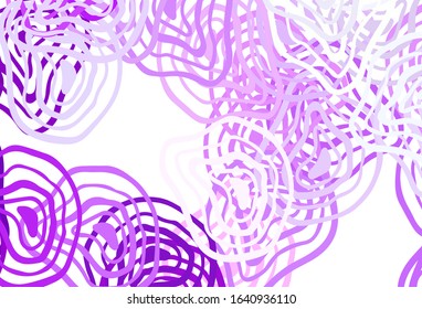 Light Pink vector layout with bent lines. A completely new colorful illustration in simple style. The best colorful design for your business.