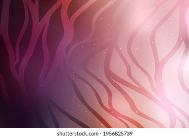 Diseño vectorial rosa claro con líneas dobladas. Ilustración abstracta de gradiente moderno con líneas de banda. Nueva composición para tu libro de marcas.