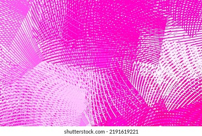 Light Pink vector layout with bent lines. Colorful geometric sample with gradient lines.  Pattern for your design.
