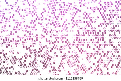 Light Pink vector layout with bright stars. Blurred decorative design in simple style with stars. The pattern can be used for wrapping gifts.