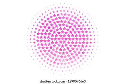 Light Pink vector layout with bright stars. Blurred decorative design in simple style with stars. The pattern can be used for new year ad, booklets.
