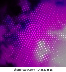 Light Pink vector layout with bright stars. Shining colorful illustration with small and big stars. Best design for your ad, poster, banner.