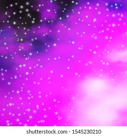 Light Pink vector layout with bright stars. Modern geometric abstract illustration with stars. Design for your business promotion.