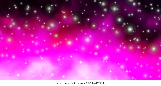 Light Pink vector layout with bright stars. Blur decorative design in simple style with stars. Best design for your ad, poster, banner.
