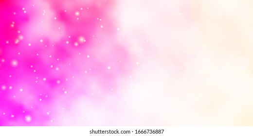 Light Pink vector layout with bright stars. Colorful illustration in abstract style with gradient stars. Pattern for websites, landing pages.