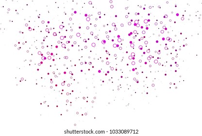Light Pink vector  layout with circle shapes. Blurred bubbles on abstract background with colorful gradient. Beautiful design for your business natural advert.