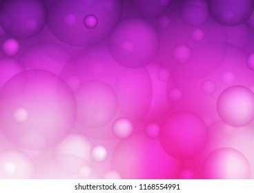 Light Pink vector layout with circle shapes. Illustration with set of shining colorful abstract circles. The pattern can be used for ads, leaflets of liquid.