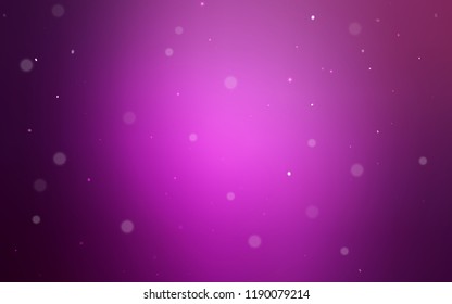 Light Pink vector layout with circle shapes. Glitter abstract illustration with blurred drops of rain. Pattern can be used for futuristic ad, booklets.
