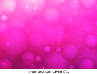 Light Pink vector layout with circle shapes. Glitter abstract illustration with blurred drops of rain. The pattern can be used for beautiful websites.