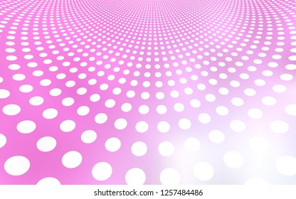 Light Pink vector layout with circle shapes. Blurred decorative design in abstract style with bubbles. Pattern can be used as texture of wallpapers.