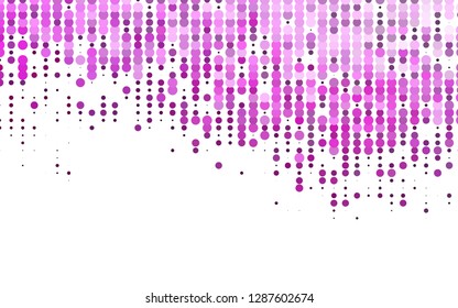 Light Pink vector layout with circle shapes. Modern abstract illustration with colorful water drops. Pattern for ads, booklets.