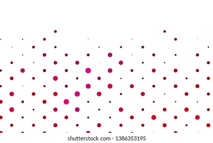Light Pink vector layout with circle shapes. Illustration with set of shining colorful abstract circles. Template for your brand book.