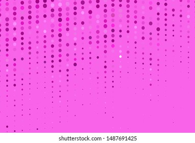 Light Pink vector layout with circle shapes. Beautiful colored illustration with blurred circles in nature style. Design for poster, banner of websites.