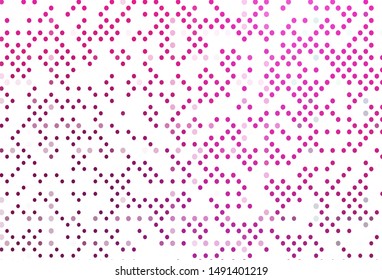Light Pink vector layout with circle shapes. Blurred decorative design in abstract style with bubbles. Pattern of water, rain drops.