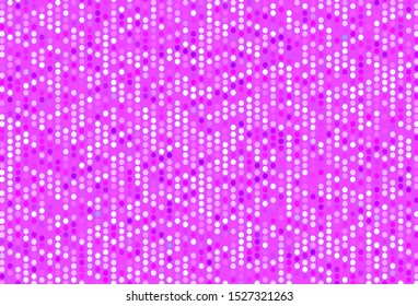 Light Pink vector layout with circle shapes. Glitter abstract illustration with blurred drops of rain. Pattern for beautiful websites.
