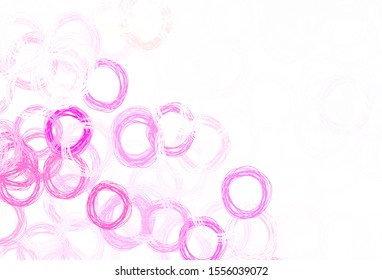 Light Pink vector layout with circle shapes. Modern abstract illustration with colorful water drops. Pattern for beautiful websites.