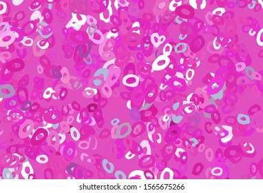 Light Pink vector layout with circle shapes. Blurred bubbles on abstract background with colorful gradient. Pattern for beautiful websites.