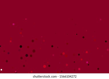 Light Pink vector layout with circle shapes. Blurred decorative design in abstract style with bubbles. Pattern for beautiful websites.