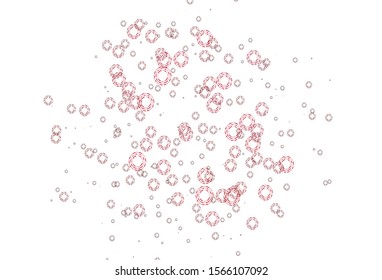 Light Pink vector layout with circle shapes. Modern abstract illustration with colorful water drops. Pattern for beautiful websites.