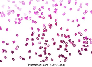 Light Pink vector layout with circle shapes. Modern abstract illustration with colorful water drops. Pattern for beautiful websites.