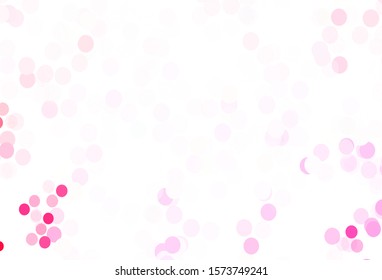 Light Pink vector layout with circle shapes. Modern abstract illustration with colorful water drops. New template for your brand book.