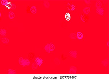 Light Pink vector layout with circle shapes. Blurred decorative design in abstract style with bubbles. Completely new template for your brand book.