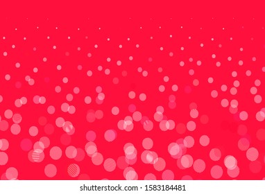 Light Pink vector layout with circle shapes. Blurred bubbles on abstract background with colorful gradient. Design for your business advert.