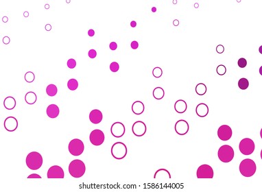 Light Pink vector layout with circle shapes. Blurred decorative design in abstract style with bubbles. Design for posters, banners.