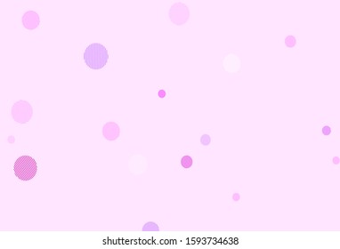 Light Pink vector layout with circle shapes. Blurred decorative design in abstract style with bubbles. New template for your brand book.