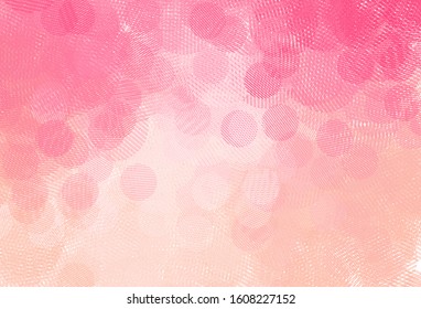 Light Pink vector layout with circle shapes. Blurred decorative design in abstract style with bubbles. Pattern for ads, leaflets.