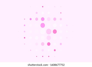 Light Pink vector layout with circle shapes. Blurred bubbles on abstract background with colorful gradient. New template for your brand book.