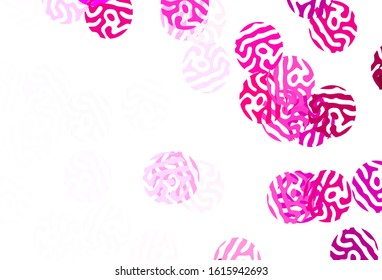 Light Pink vector layout with circle shapes. Illustration with set of shining colorful abstract circles. Pattern for futuristic ad, booklets.