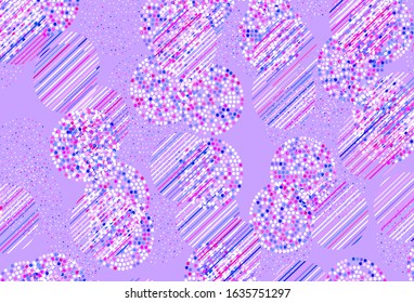 Light Pink vector layout with circle shapes. Blurred bubbles on abstract background with colorful gradient. Pattern for futuristic ad, booklets.