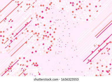 Light Pink vector layout with circle shapes. Illustration with set of shining colorful abstract circles. Pattern for beautiful websites.