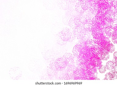Light Pink vector layout with circle shapes. Circles, lines with colorful gradient on abstract background. Pattern for ads, leaflets.