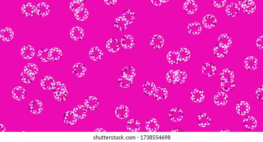 Light pink vector layout with circle shapes. Modern abstract illustration with colorful circle shapes. New template for a brand book.