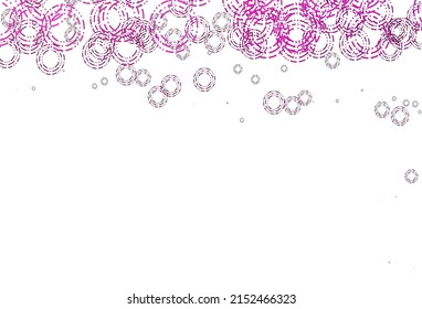 Light Pink vector layout with circle shapes. Modern abstract illustration with colorful water drops. Completely new template for your brand book.