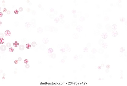 Light Pink vector layout with circle shapes. Glitter abstract illustration with blurred drops of rain. Pattern for beautiful websites.